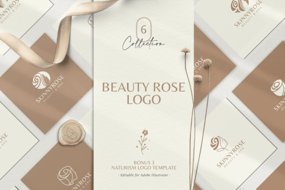 Beauty Rose Logo Collection BONUS Graphics & Logos