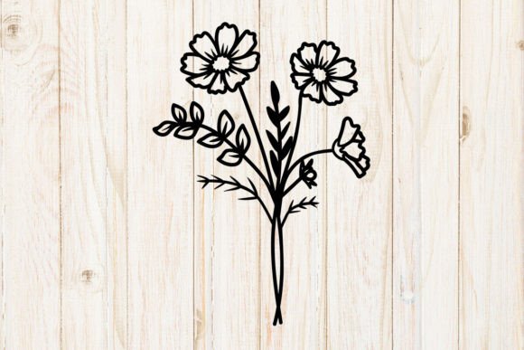 Birth Flower Cosmos: Graphics for Crafts