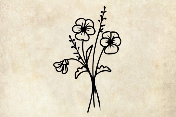 Birth Flower Violet Graphics for Crafts