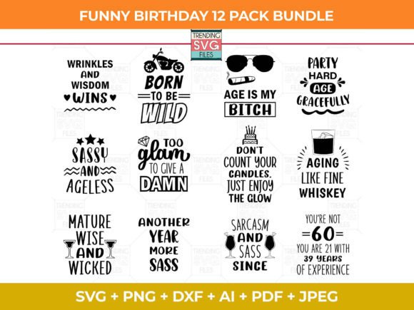 Birthday SVG Bundle: Graphics for Crafts & Digital Sellers