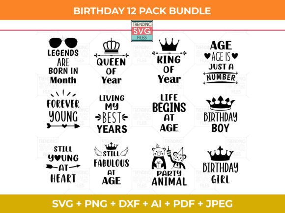 Birthday SVG File for Cricut: Graphics & Crafts Ready