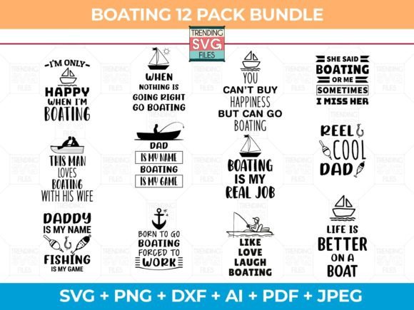 Boating SVG Bundle: Graphics for Crafts & Content Publishers