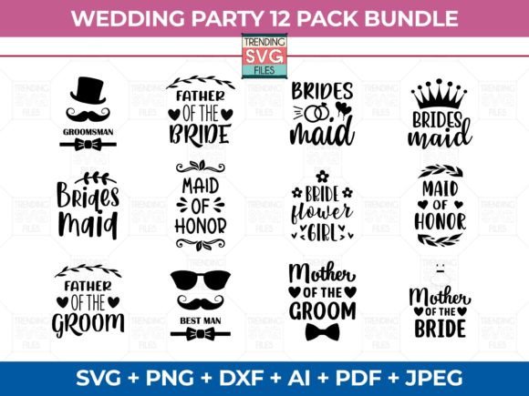 Bride Groom SVG Graphics for Local Crafts Brands