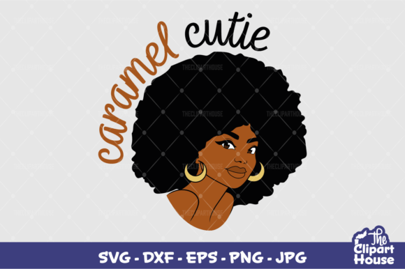 Caramel Cutie Woman Graphics for Crafts