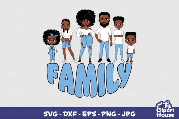 Family Group Graphics for Crafts & Content Publishing