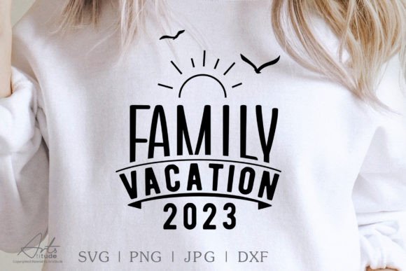 Family Vacation 2023 SVG Cut File for Crafts & Graphics