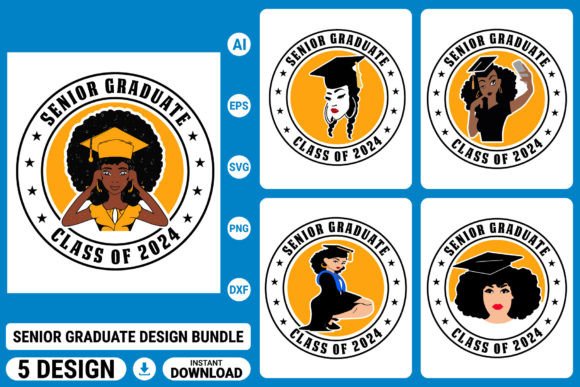 Graduation T-Shirt Class of Senior 2024 Graphics