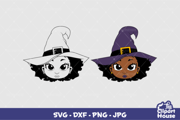 Halloween Witch Face Graphics for Crafts