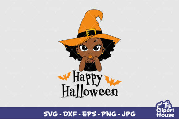 Happy Halloween Girl Graphics for Crafts