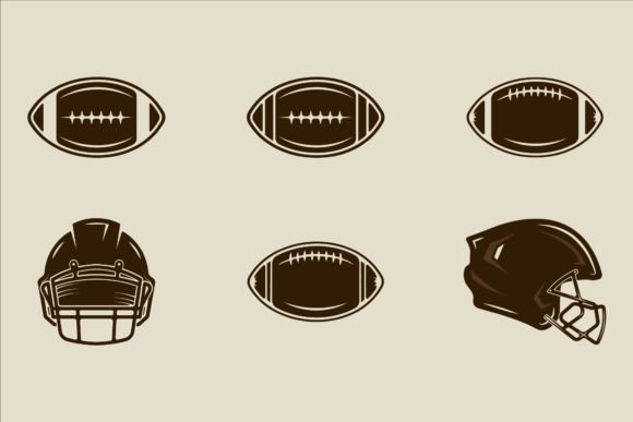 Isolated American Football Icon Graphics & Logos