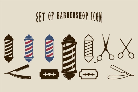 Isolated Barbershop Icon Vector: Graphics & Logos for Real Publishing