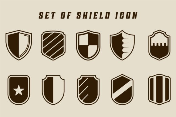 Isolated Shield Icon Vector: Graphics & Logos Bundle