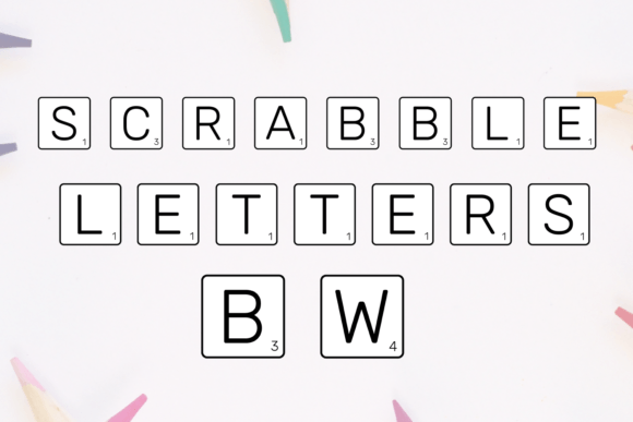 Scrabble Letters Black and White SVG: Graphics for Crafts & Content