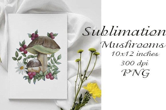 Sublimation Mushrooms Autumn PNG