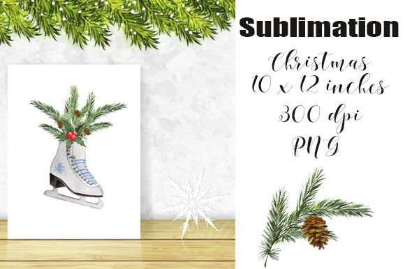 Sublimation Watercolor Christmas PNG: Graphics & Illustrations for Festive Branding