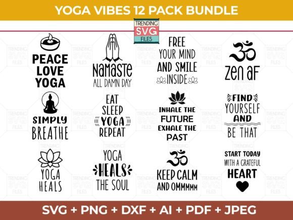 Yoga Quotes SVG: Graphics for Crafts & Content Publishers